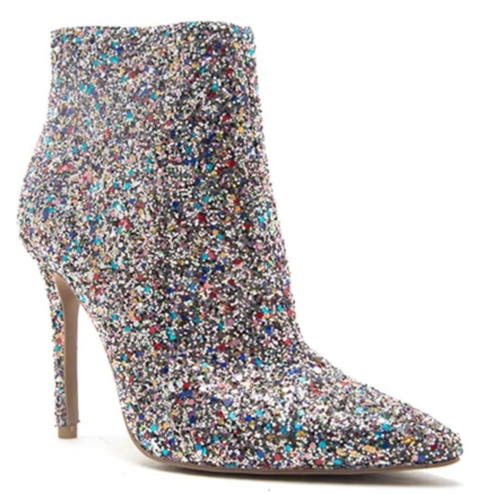 Brand New Bling Sequin Booties Size 6 1/2